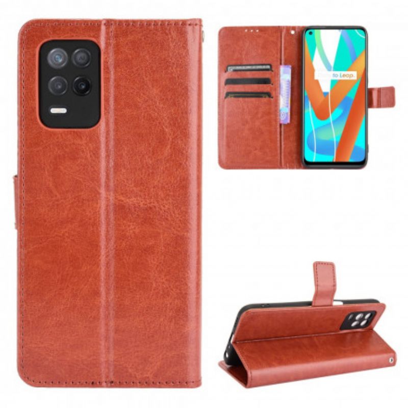 Leren Hoesje Voor Realme 8 5g Flitsend Kunstleer