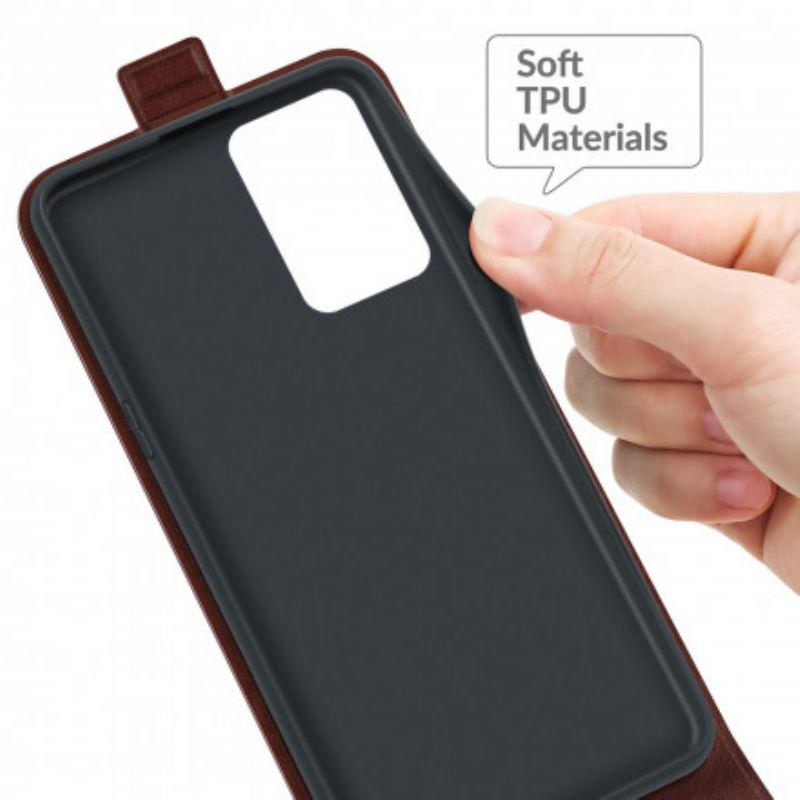 Leren Hoesje Voor Realme 8 5g Opvouwbaar Leereffect