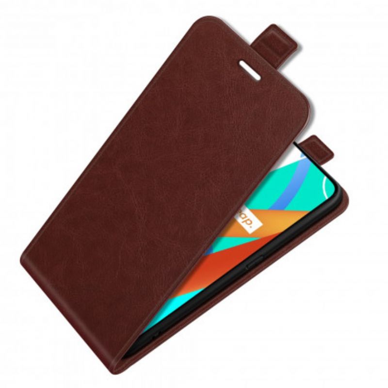 Leren Hoesje Voor Realme 8 5g Opvouwbaar Leereffect