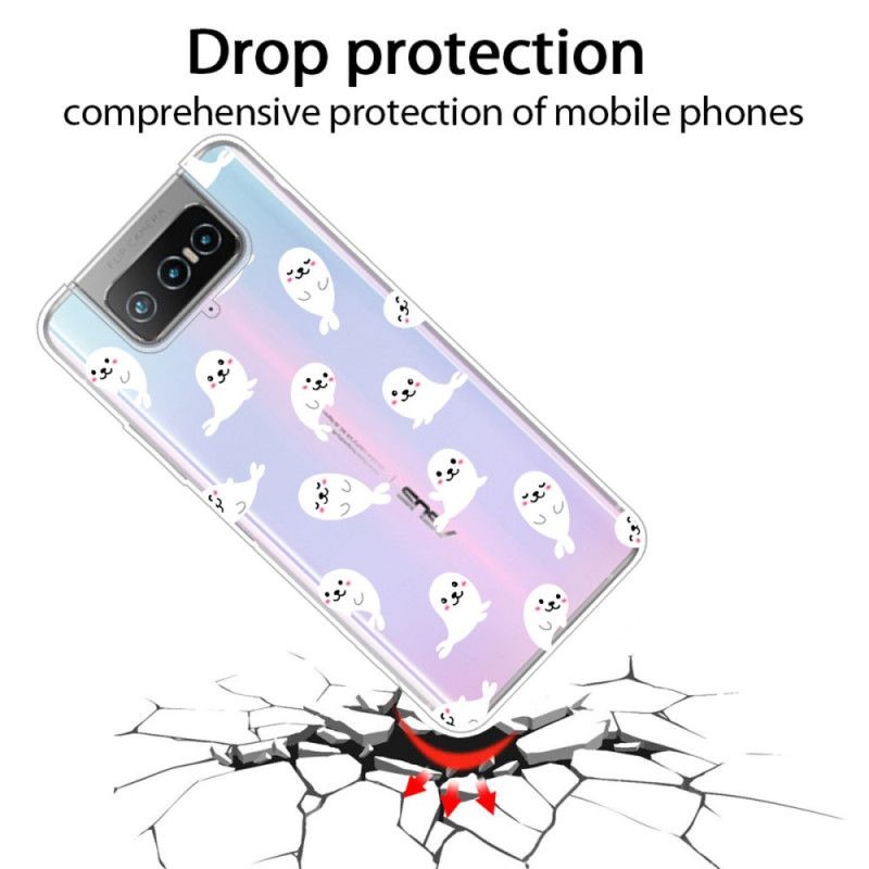 Case Hoesje Asus Zenfone 7 / 7 Pro Telefoonhoesje Top Zeeleeuwen