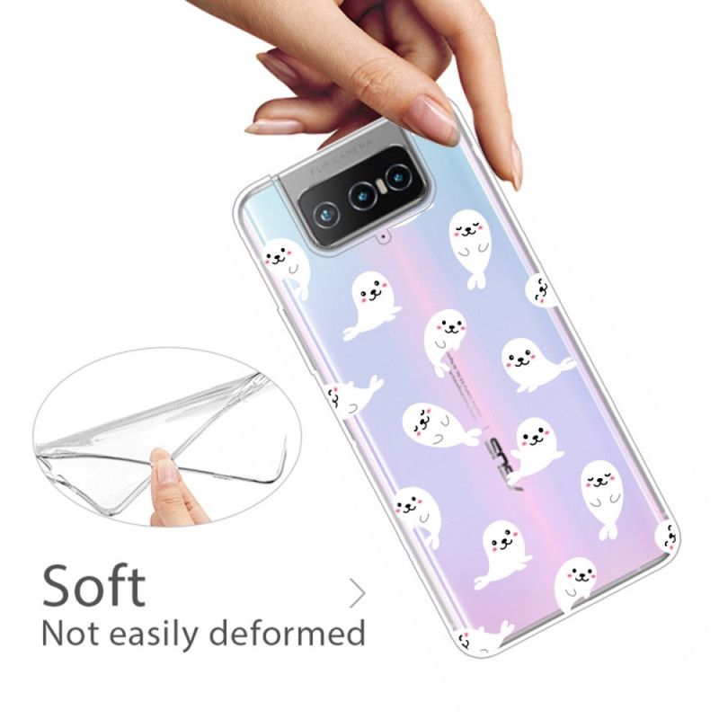 Case Hoesje Asus Zenfone 7 / 7 Pro Telefoonhoesje Top Zeeleeuwen