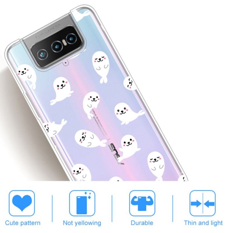 Case Hoesje Asus Zenfone 7 / 7 Pro Telefoonhoesje Top Zeeleeuwen