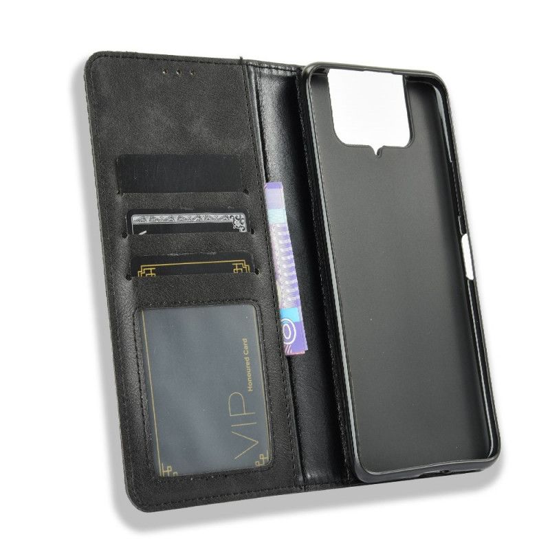 Folio-hoesje voor Asus Zenfone 7 / 7 Pro Rood Zwart Gestileerd Vintage Leereffect