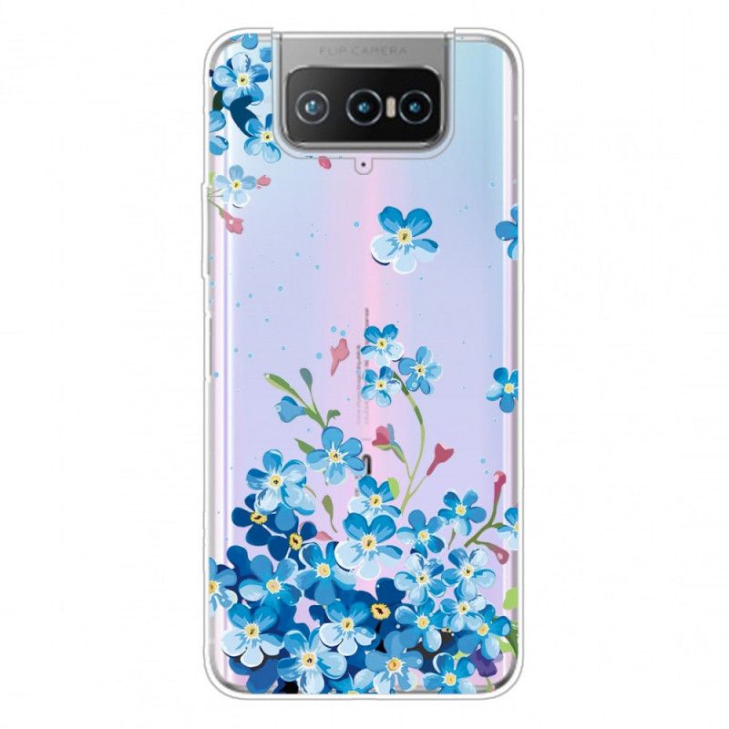 Hoesje Asus Zenfone 7 / 7 Pro Blauwe Bloemen