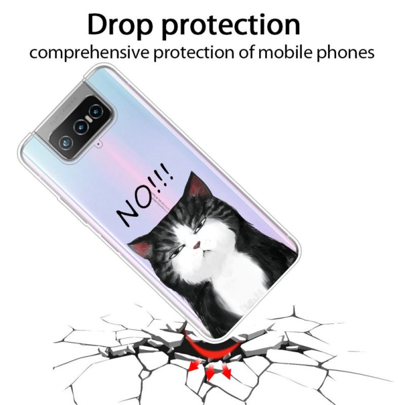 Hoesje Asus Zenfone 7 / 7 Pro De Kat Die Nee Zegt