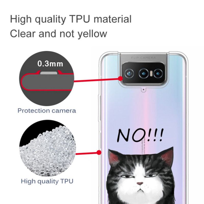 Hoesje Asus Zenfone 7 / 7 Pro De Kat Die Nee Zegt