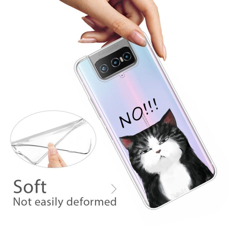 Hoesje Asus Zenfone 7 / 7 Pro De Kat Die Nee Zegt