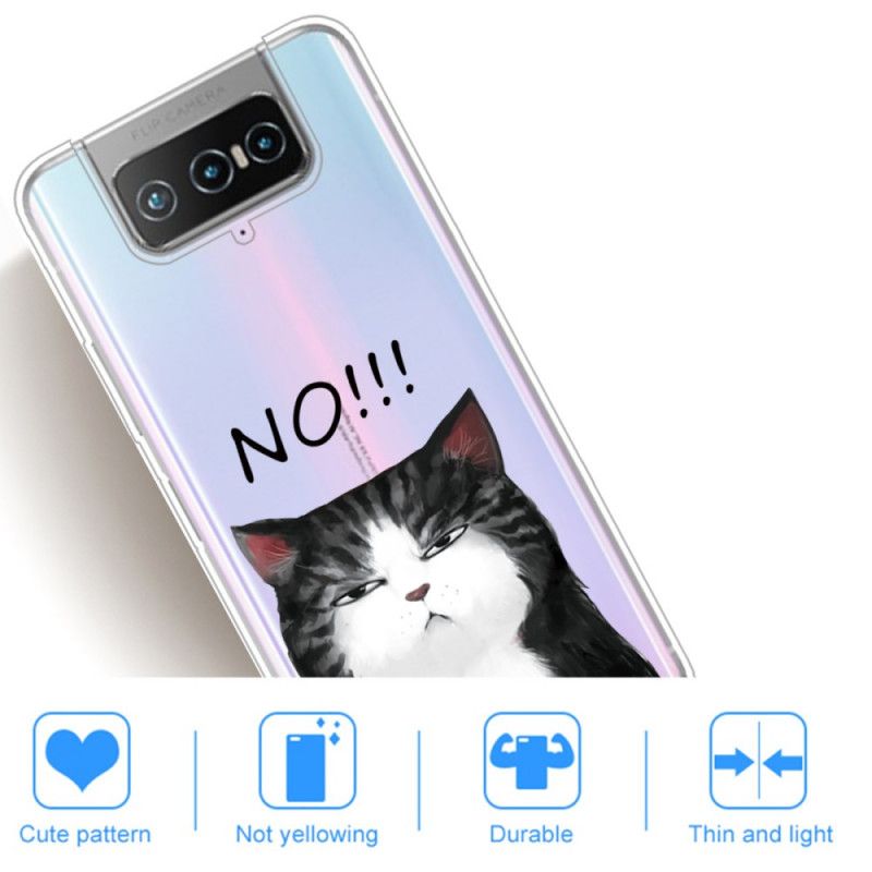 Hoesje Asus Zenfone 7 / 7 Pro De Kat Die Nee Zegt