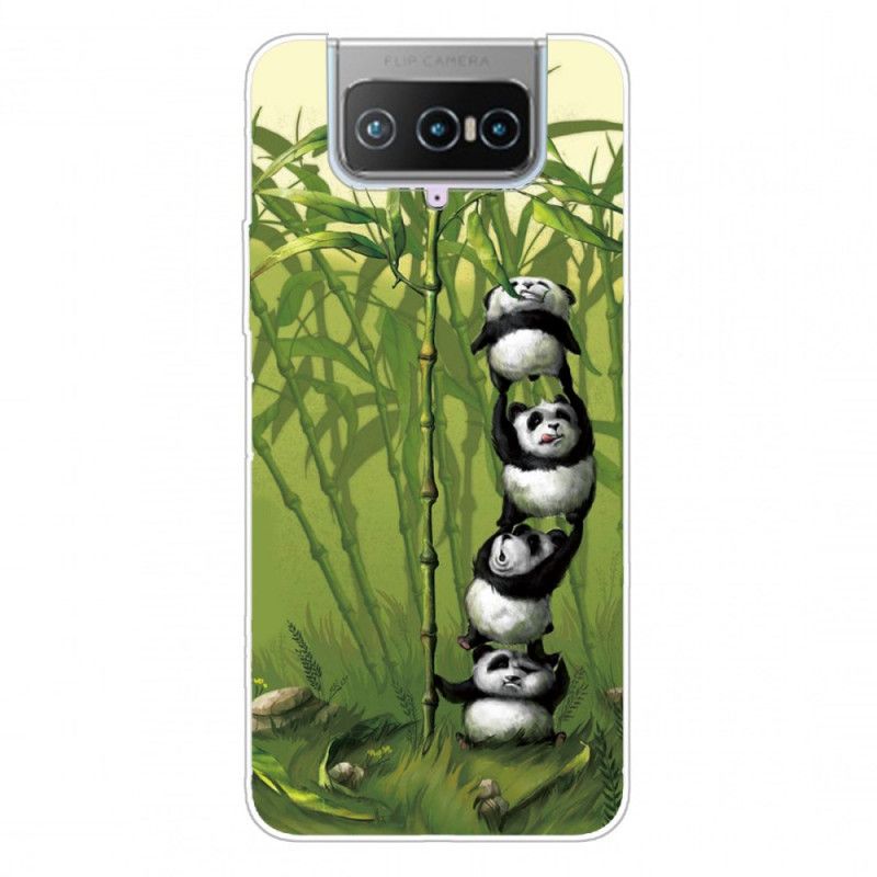 Hoesje Asus Zenfone 7 / 7 Pro Stapel Panda'S
