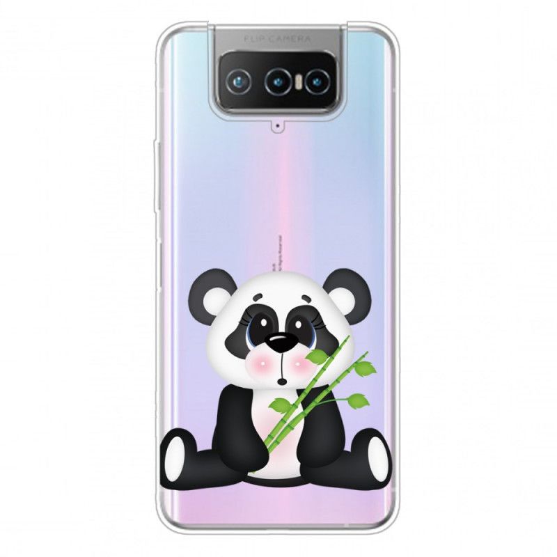 Hoesje Asus Zenfone 7 / 7 Pro Transparante Droevige Panda