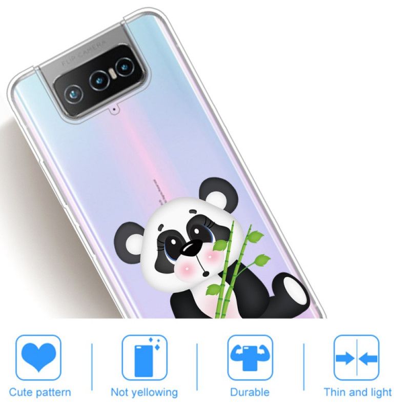Hoesje Asus Zenfone 7 / 7 Pro Transparante Droevige Panda