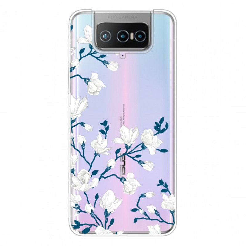 Hoesje Asus Zenfone 7 / 7 Pro Witte Bloemen