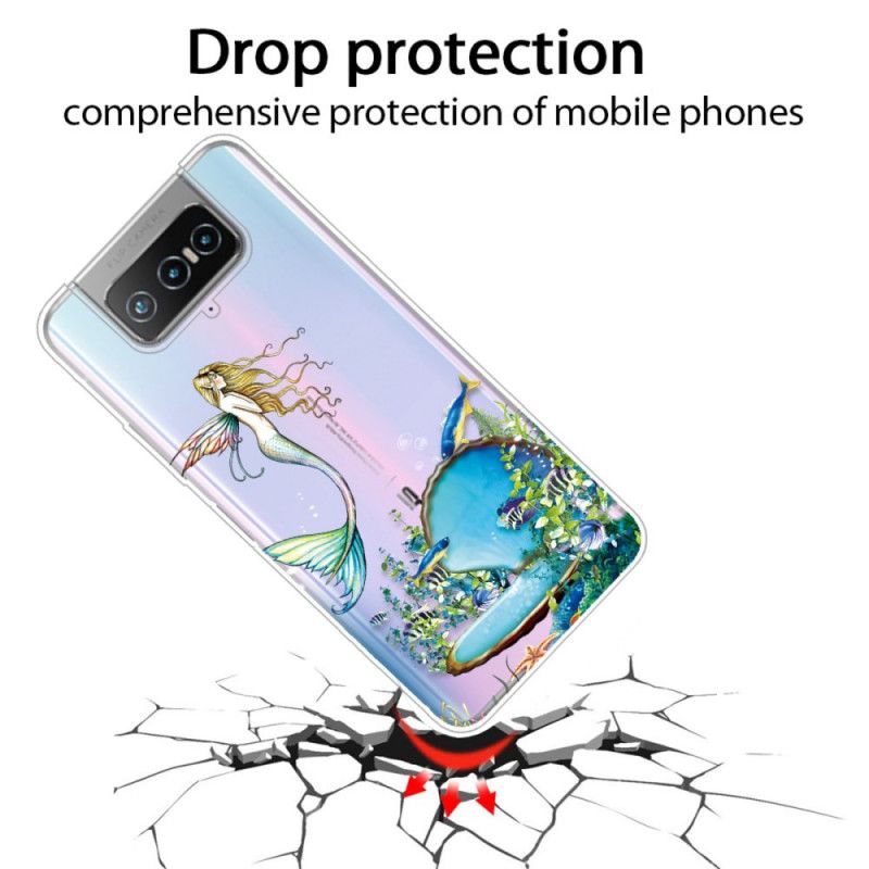 Hoesje voor Asus Zenfone 7 / 7 Pro Blauwe Sirene