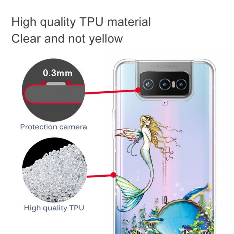Hoesje voor Asus Zenfone 7 / 7 Pro Blauwe Sirene