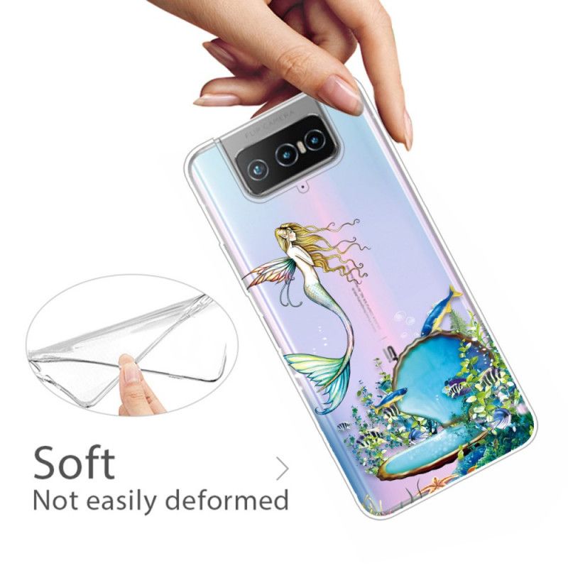 Hoesje voor Asus Zenfone 7 / 7 Pro Blauwe Sirene