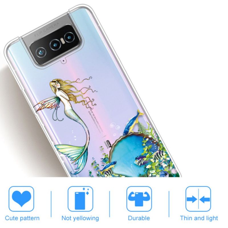 Hoesje voor Asus Zenfone 7 / 7 Pro Blauwe Sirene