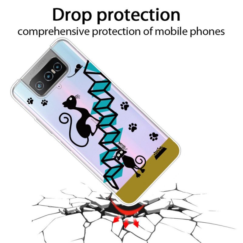 Hoesje voor Asus Zenfone 7 / 7 Pro Grappige Katten