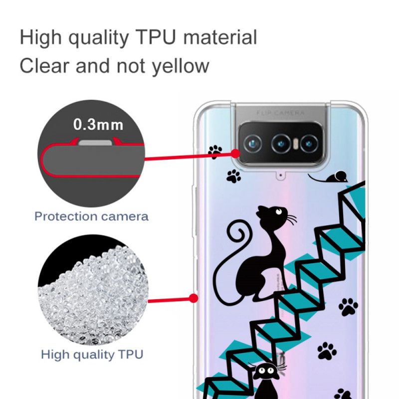 Hoesje voor Asus Zenfone 7 / 7 Pro Grappige Katten
