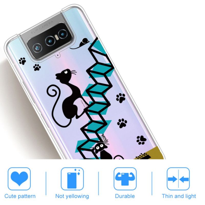 Hoesje voor Asus Zenfone 7 / 7 Pro Grappige Katten