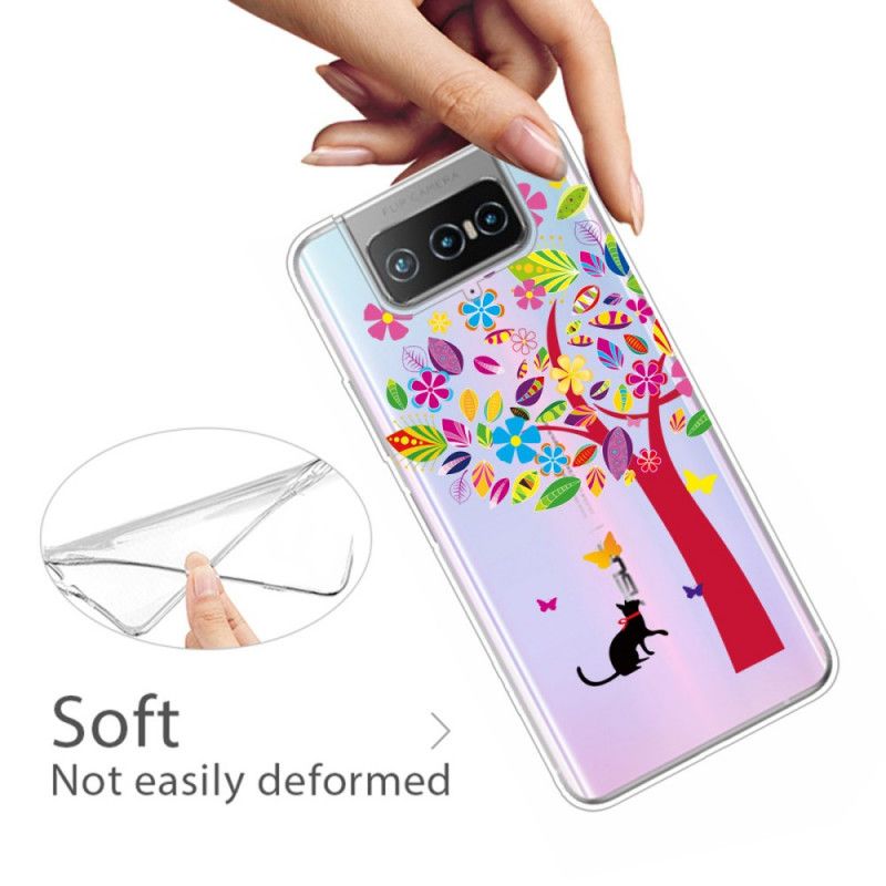 Hoesje voor Asus Zenfone 7 / 7 Pro Kat Onder De Boom
