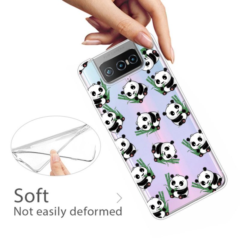 Hoesje voor Asus Zenfone 7 / 7 Pro Kleine Panda'S