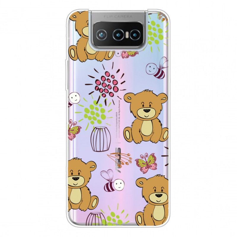 Hoesje voor Asus Zenfone 7 / 7 Pro Top Teddyberen