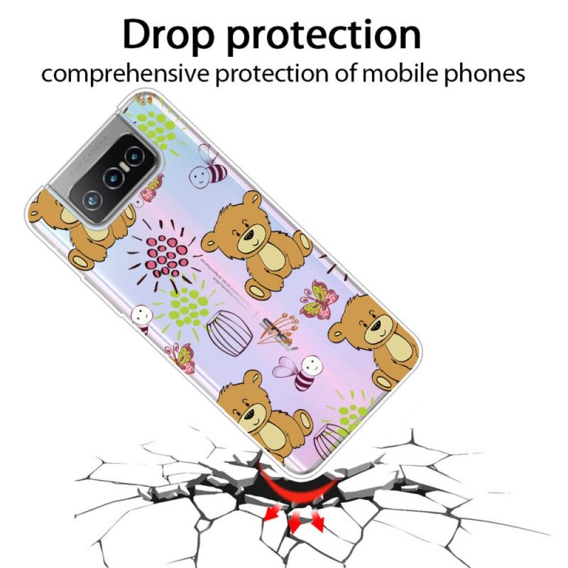 Hoesje voor Asus Zenfone 7 / 7 Pro Top Teddyberen