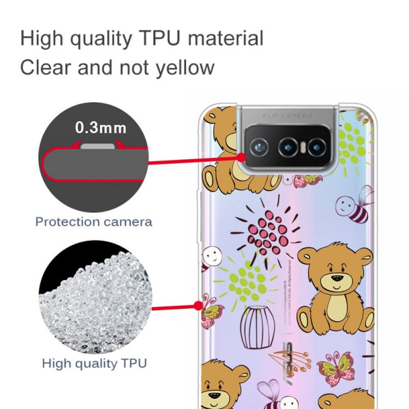 Hoesje voor Asus Zenfone 7 / 7 Pro Top Teddyberen