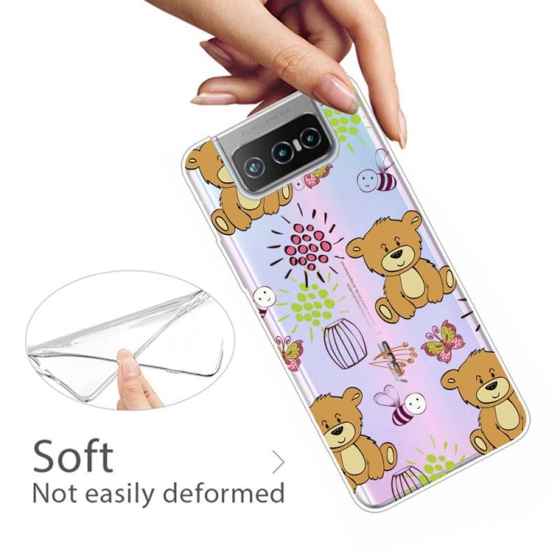 Hoesje voor Asus Zenfone 7 / 7 Pro Top Teddyberen