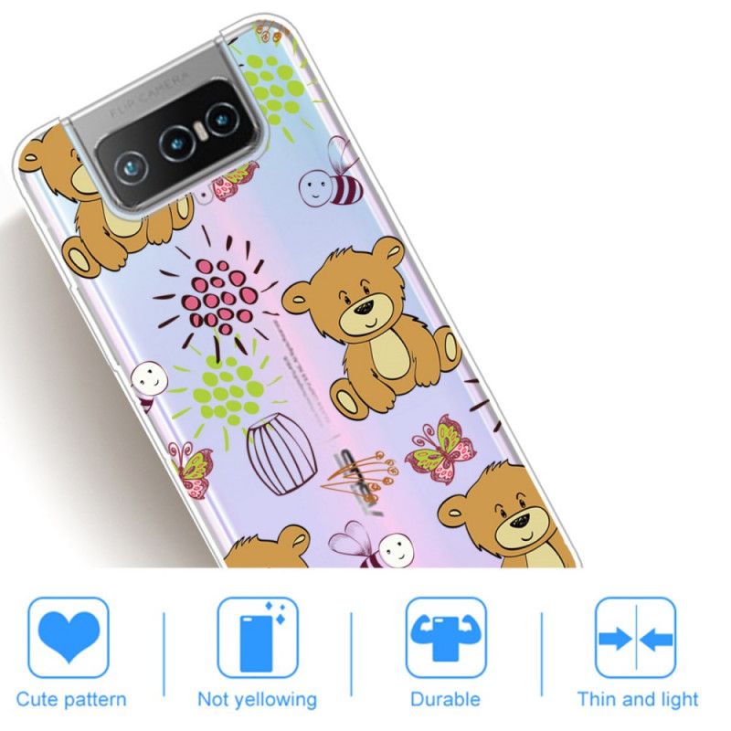 Hoesje voor Asus Zenfone 7 / 7 Pro Top Teddyberen