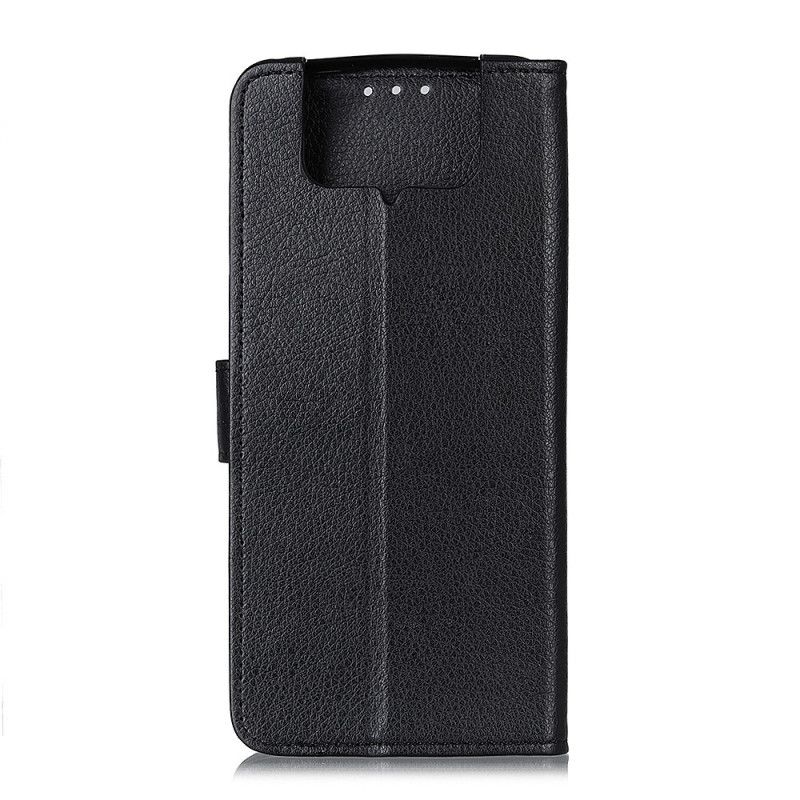 Leren Hoesje Asus Zenfone 7 / 7 Pro Rood Zwart Telefoonhoesje Getextureerde Lychee