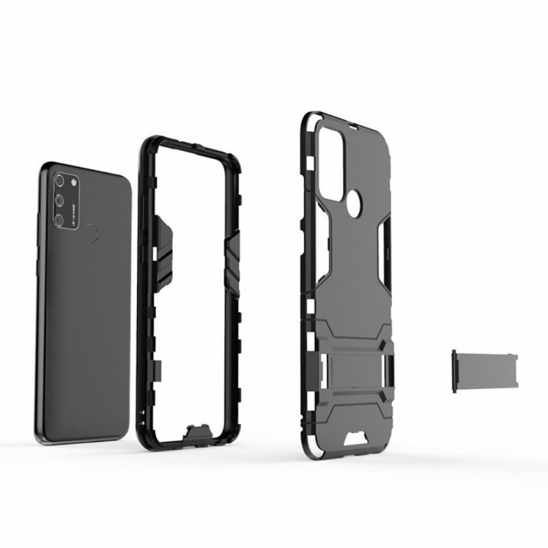 Case Hoesje Honor 9A Rood Zwart Telefoonhoesje Ultrabestendig