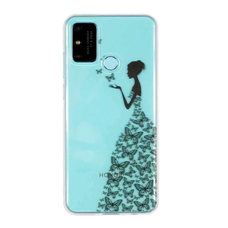 Case Hoesje Honor 9A Telefoonhoesje Transparante Vlinderjurk