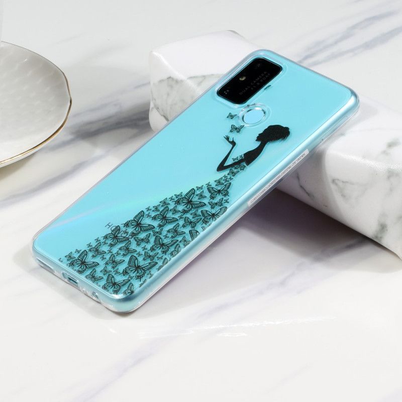 Case Hoesje Honor 9A Telefoonhoesje Transparante Vlinderjurk
