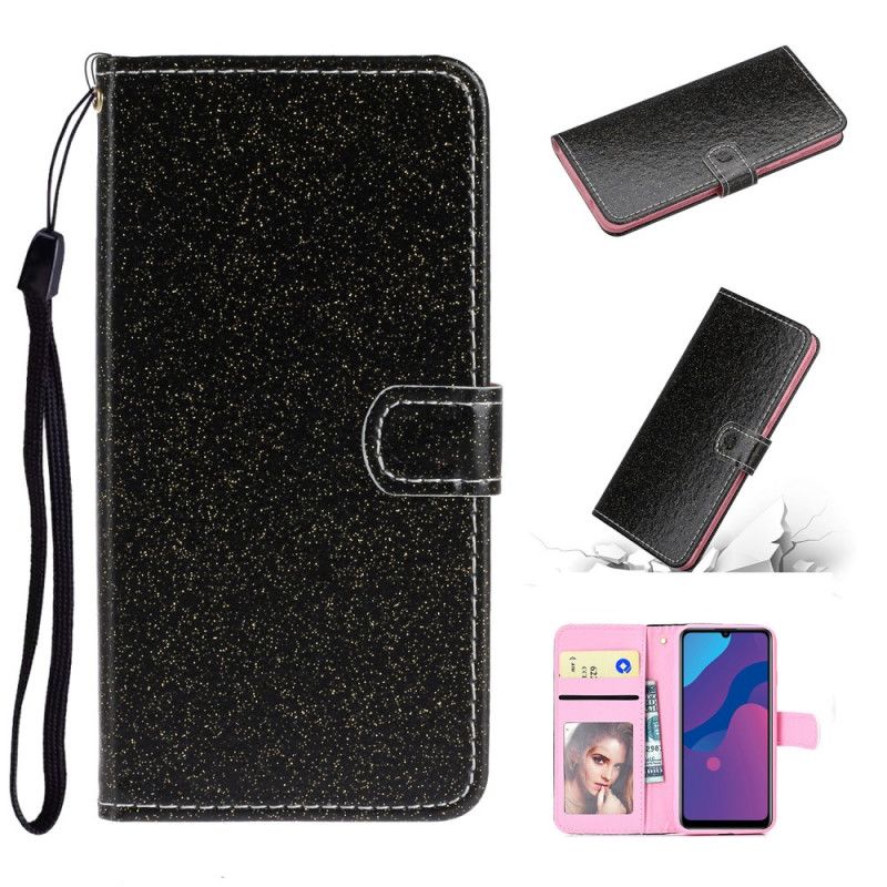 Flip Case Leren Honor 9A Paars Glitter
