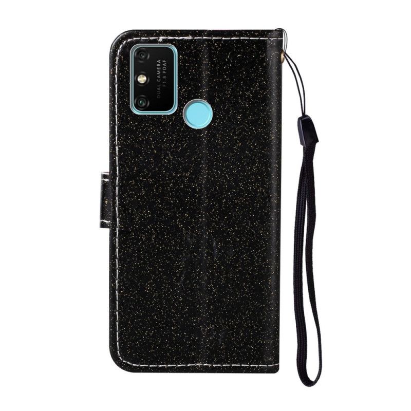 Flip Case Leren Honor 9A Paars Glitter