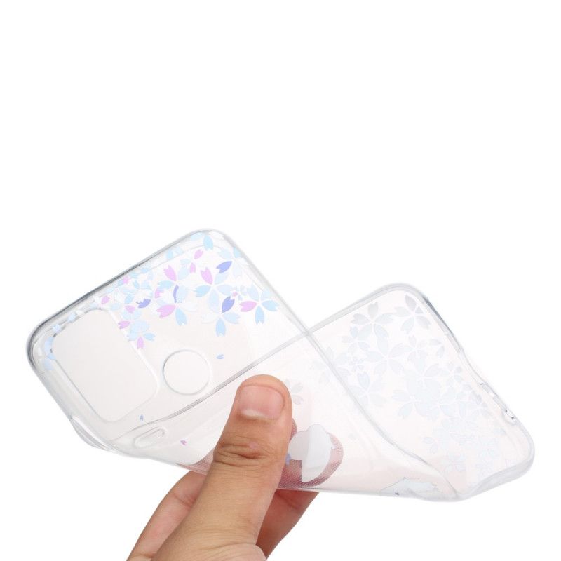 Hoesje Honor 9A Telefoonhoesje Transparante Vlinders En Bloemen