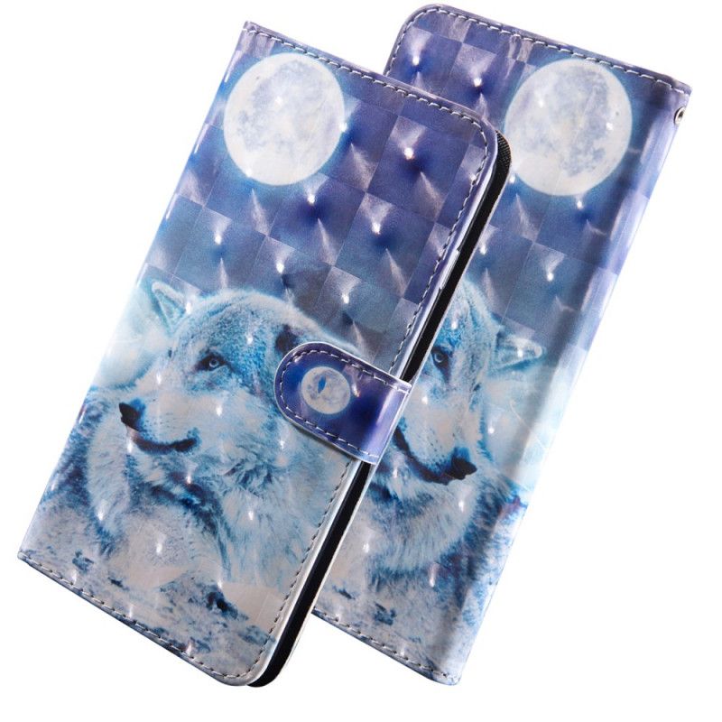 Leren Hoesje Honor 9A Maanlichtwolf