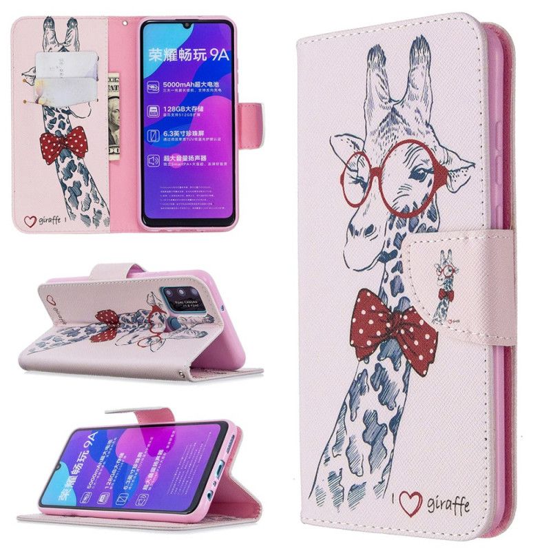 Leren Hoesje Honor 9A Nerdgiraf