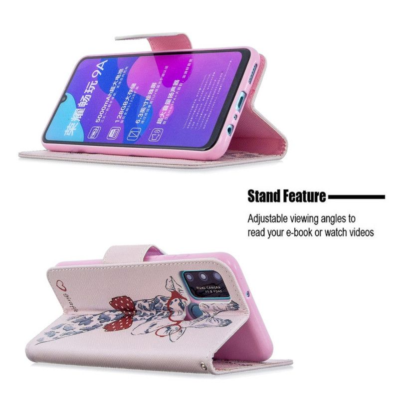 Leren Hoesje Honor 9A Nerdgiraf