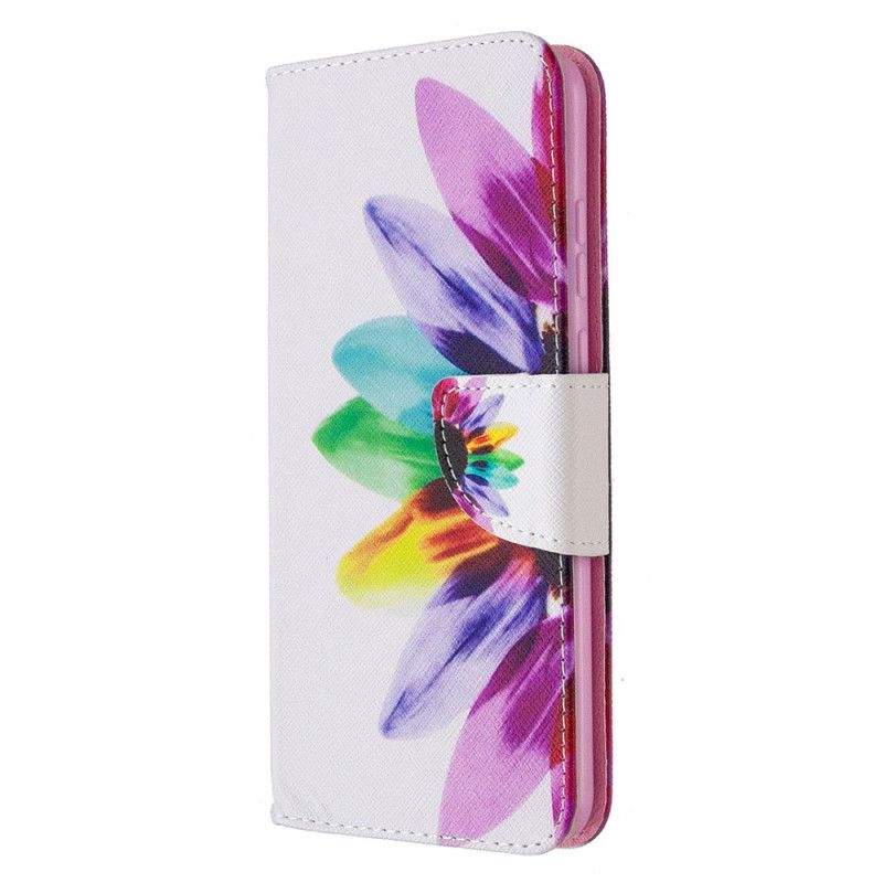 Leren Hoesje voor Honor 9A Aquarelbloem