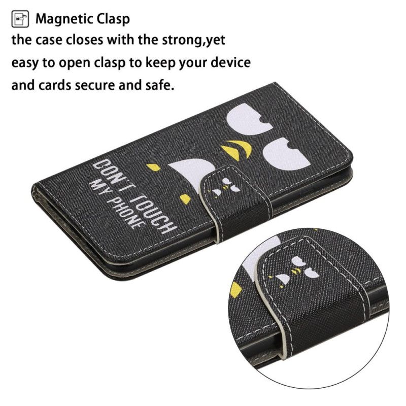 Leren Hoesje voor Honor 9A Raak Mijn Telefoon Niet Aan. Zegt De Pinguïn