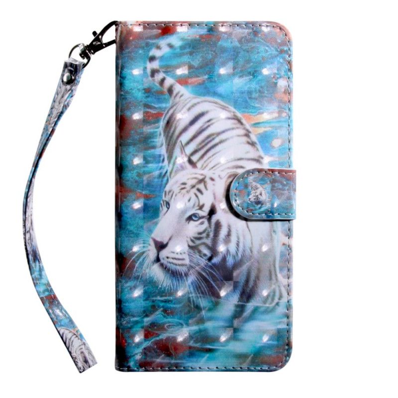 Leren Hoesje voor Honor 9A Tijger In Het Water