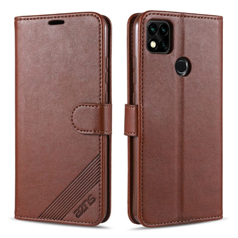 Bescherming Hoesje Xiaomi Redmi 9C Rood Zwart Kunstleer Azns