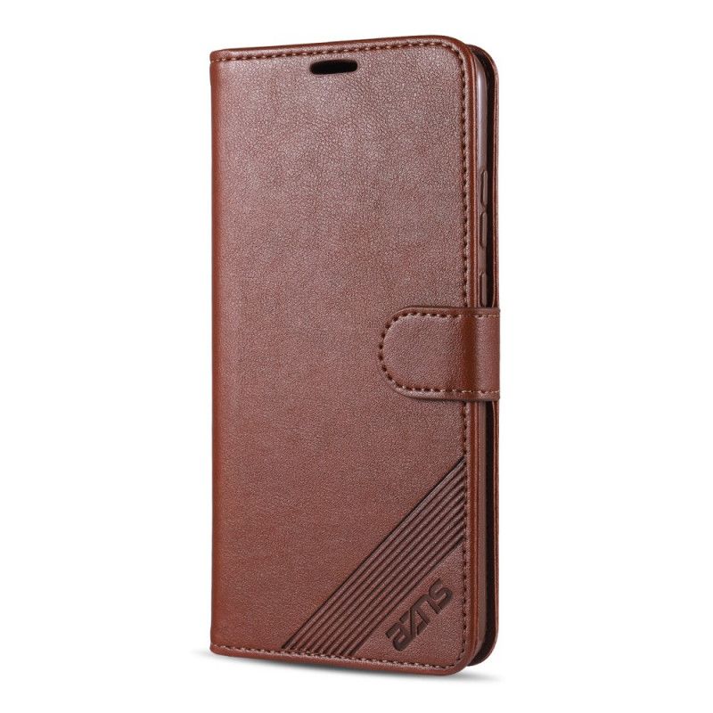 Bescherming Hoesje Xiaomi Redmi 9C Rood Zwart Kunstleer Azns