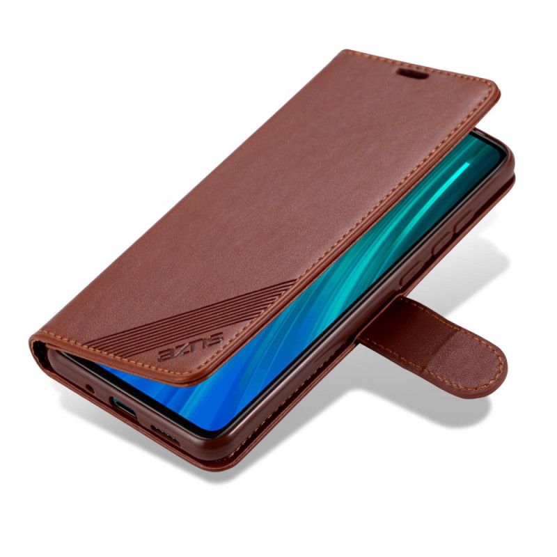 Bescherming Hoesje Xiaomi Redmi 9C Rood Zwart Kunstleer Azns