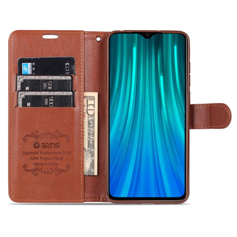 Bescherming Hoesje Xiaomi Redmi 9C Rood Zwart Kunstleer Azns