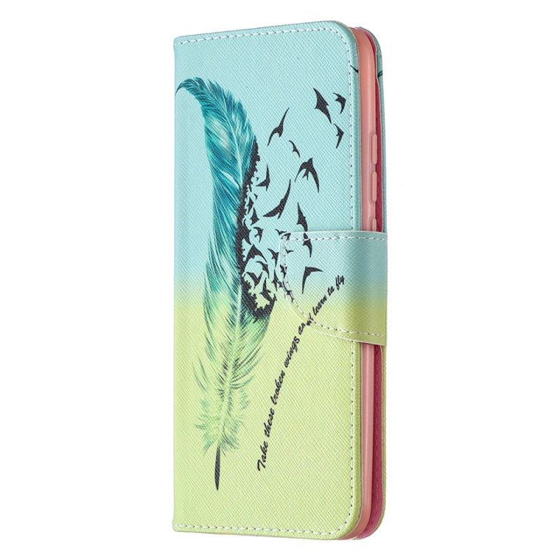 Bescherming Hoesje Xiaomi Redmi 9C Telefoonhoesje Leren Vliegen