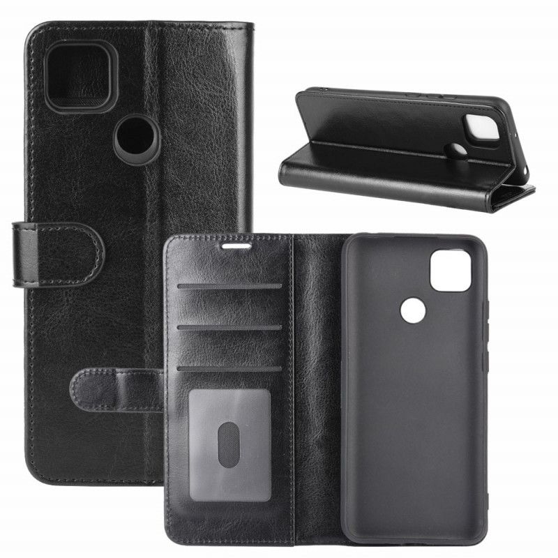 Bescherming Hoesje Xiaomi Redmi 9C Wit Zwart Ultra Kunstleer
