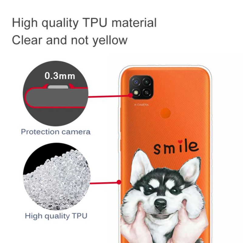 Case Hoesje Xiaomi Redmi 9C Telefoonhoesje Glimlach Hond